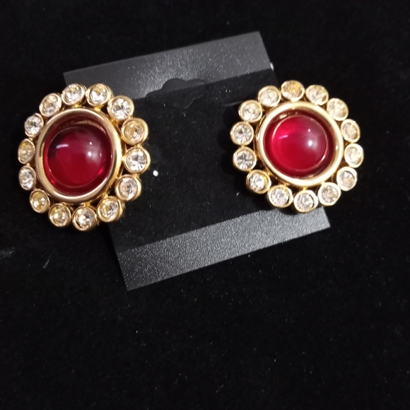Jewelry - Givenchy Red Glass Earrings